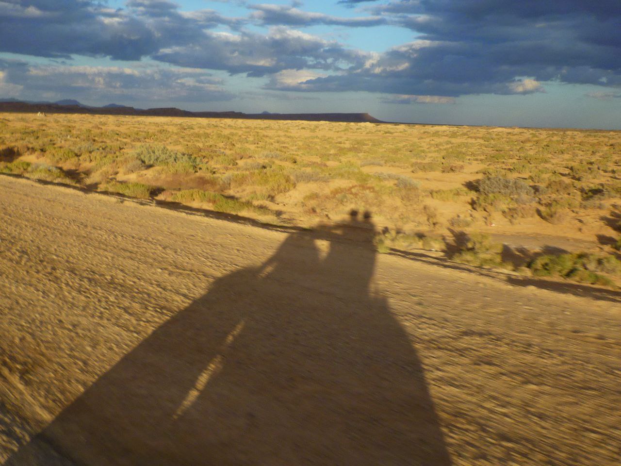 Sunset Shadows: Riding Through the Desert Between Algeria and Tunisia